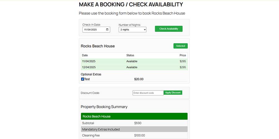 Direct Booking Feature